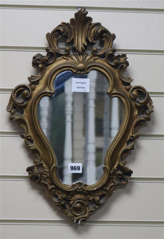 A pair of gilt mirrors W.34cm.